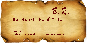 Burghardt Rozália névjegykártya